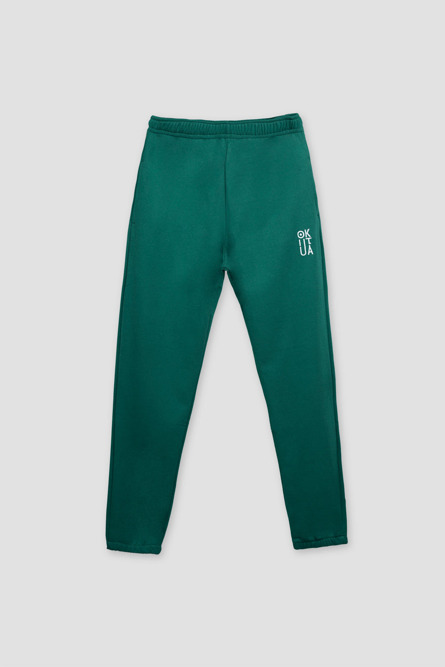 Embroidered logo — Green pants